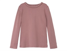 Name It twilight mauve lace-patterned top